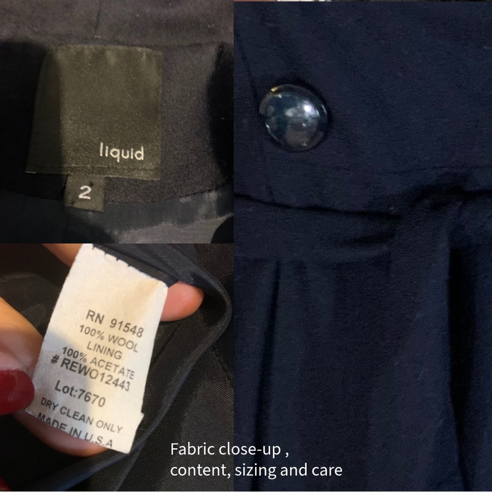 LIQUID NAVY BLUE WOOL BELTED BLAZER (2) - Picture 11 of 13